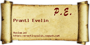 Prantl Evelin névjegykártya